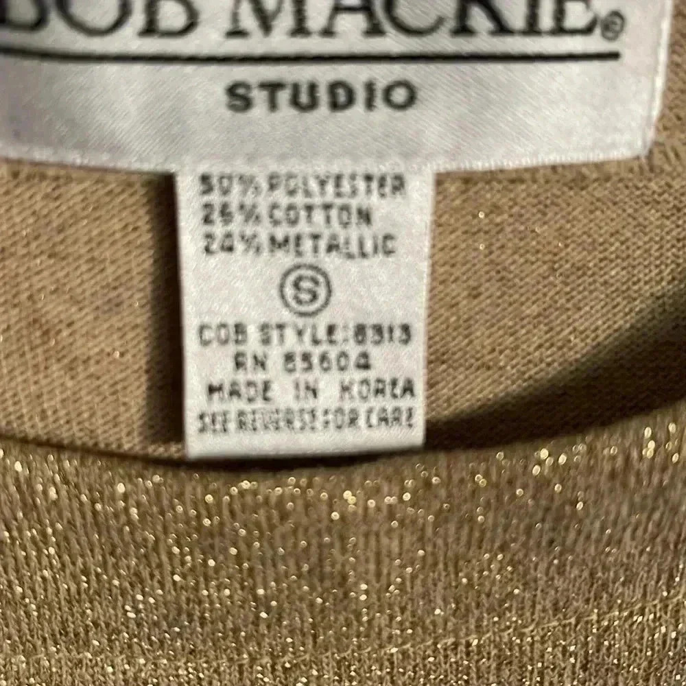 Vintage~Bob Mackie Studio Gold Dress Top NWOT SZ Small - Picture 4 of 5